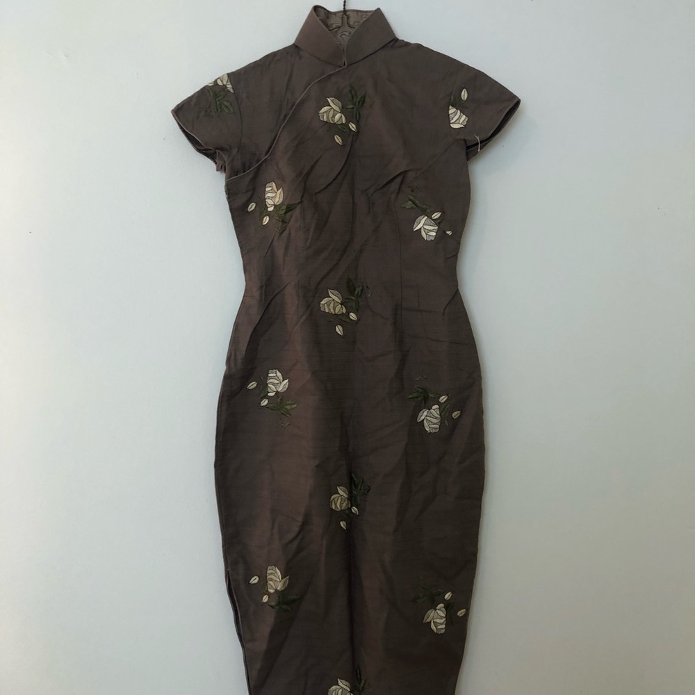 Vintage qipao hand made 60s dress